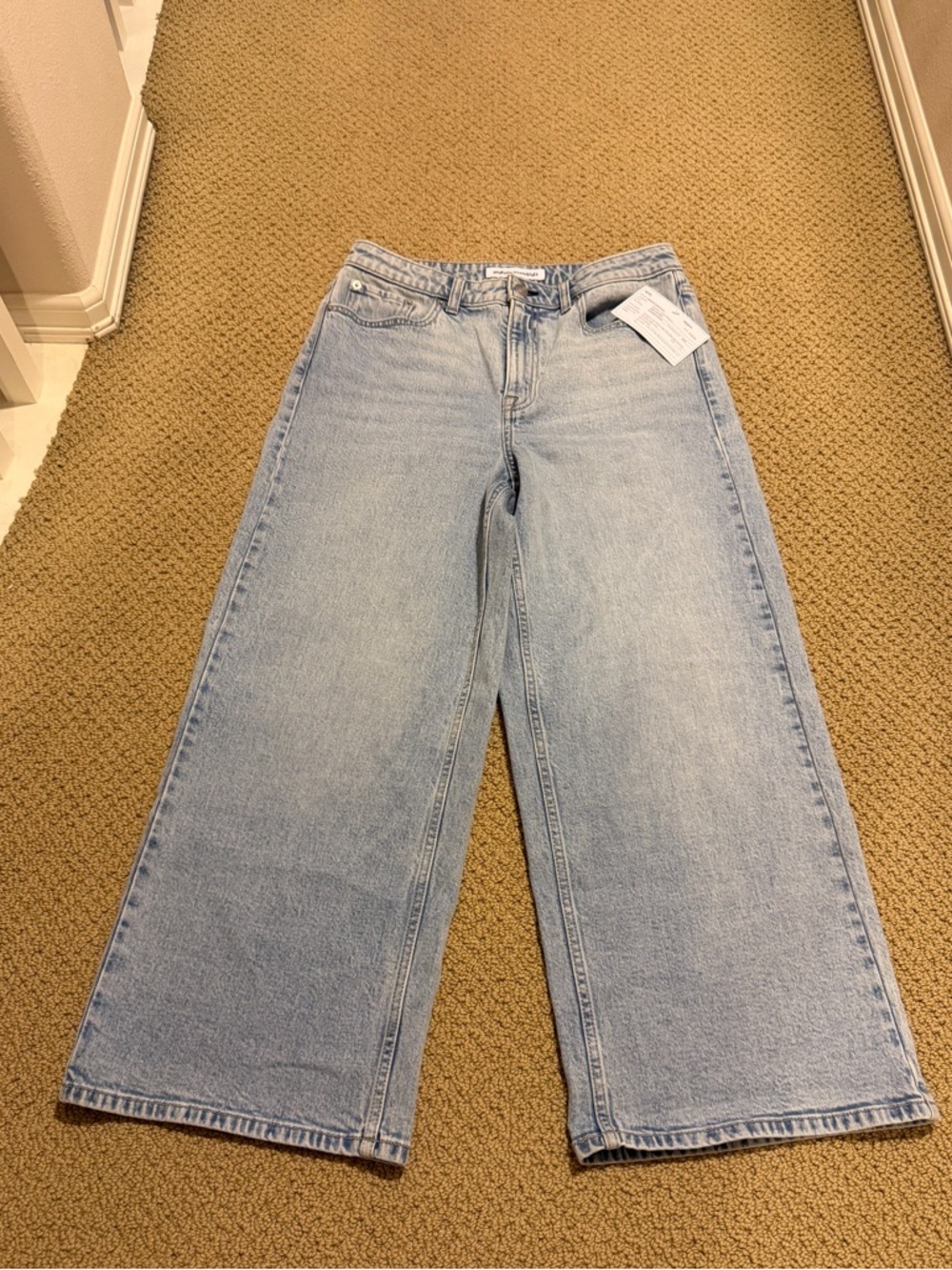 Amazon Essentials Low Stretch High Rise Wide Leg Crop Jeans (Women’s Size 10)